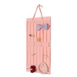 Hair Accessory Organizer Ribbons Hair Clips Hanger for Collection Organizing Pink 66cmx35cm