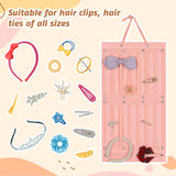 Hair Accessory Organizer Ribbons Hair Clips Hanger for Collection Organizing Pink 66cmx35cm