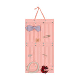 Hair Accessory Organizer Ribbons Hair Clips Hanger for Collection Organizing Pink 66cmx35cm