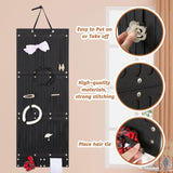 Hair Accessory Organizer Ribbons Hair Clips Hanger for Collection Organizing Black 104cmx38cm