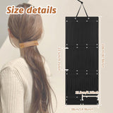 Hair Accessory Organizer Ribbons Hair Clips Hanger for Collection Organizing Black 104cmx38cm