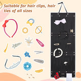 Hair Accessory Organizer Ribbons Hair Clips Hanger for Collection Organizing Black 104cmx38cm