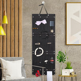 Hair Accessory Organizer Ribbons Hair Clips Hanger for Collection Organizing Black 104cmx38cm