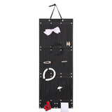 Hair Accessory Organizer Ribbons Hair Clips Hanger for Collection Organizing Black 104cmx38cm