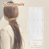 Hair Accessory Organizer Ribbons Hair Clips Hanger for Collection Organizing White 104cmx38cm