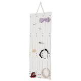 Hair Accessory Organizer Ribbons Hair Clips Hanger for Collection Organizing White 104cmx38cm