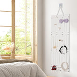 Hair Accessory Organizer Ribbons Hair Clips Hanger for Collection Organizing White 104cmx38cm