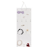 Hair Accessory Organizer Ribbons Hair Clips Hanger for Collection Organizing White 104cmx38cm