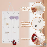Hair Accessory Organizer Ribbons Hair Clips Hanger for Collection Organizing White 66cmx35cm