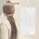 Hair Accessory Organizer Ribbons Hair Clips Hanger for Collection Organizing White 66cmx35cm