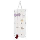 Hair Accessory Organizer Ribbons Hair Clips Hanger for Collection Organizing White 66cmx35cm