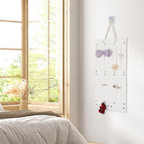 Hair Accessory Organizer Ribbons Hair Clips Hanger for Collection Organizing White 66cmx35cm