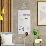 Hair Accessory Organizer Ribbons Hair Clips Hanger for Collection Organizing White 66cmx35cm