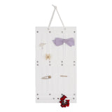 Hair Accessory Organizer Ribbons Hair Clips Hanger for Collection Organizing White 66cmx35cm