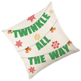 Christmas Pillow Cover Creative Square Cushion Cover for Festival Couch Sofa