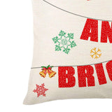 Christmas Pillow Cover Creative Square Cushion Cover for Festival Couch Sofa