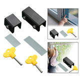 Window Safety Lock Sliding Stopper Childproof Baby Durable Window Restrictor 2.4x3x2.4cm