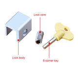 Sliding Window Lock Metal Security Screw Lock Safety Lock Falling Prevention Single Hole