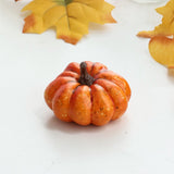 Maxbell 3xArtificial Pumpkin Halloween Foam Pumpkins Decor Table Centerpiece 4.5x7.5cm Orange