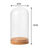 Maxbell 2xGlass Dome Display Cloche Bell Jar Display Dome Case for Office Wedding Home 9cmx12cm