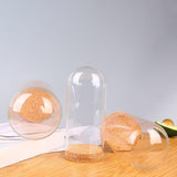 Maxbell 2xGlass Dome Display Cloche Bell Jar Display Dome Case for Office Wedding Home 9cmx12cm