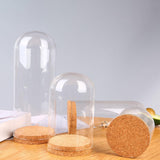 Maxbell 2xGlass Dome Display Cloche Bell Jar Display Dome Case for Office Wedding Home 9cmx12cm