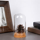 Maxbell 2xGlass Dome Display Cloche Bell Jar Display Dome Case for Office Wedding Home 9cmx12cm