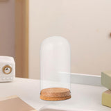 Maxbell 2xGlass Dome Display Cloche Bell Jar Display Dome Case for Office Wedding Home 9cmx12cm
