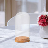 Maxbell 2xGlass Dome Display Cloche Bell Jar Display Dome Case for Office Wedding Home 9cmx12cm