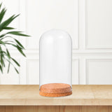Maxbell Glass Dome Display Cloche Bell Jar Display Dome Case for Office Wedding Home 9cmx12cm