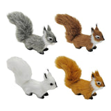 Plush Squirrel Ornament Tabletop Decoration Christmas Simulation Animal Doll white