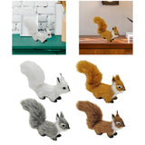 Plush Squirrel Ornament Tabletop Decoration Christmas Simulation Animal Doll white