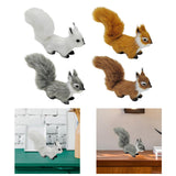 Plush Squirrel Ornament Tabletop Decoration Christmas Simulation Animal Doll white