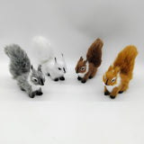 Plush Squirrel Ornament Tabletop Decoration Christmas Simulation Animal Doll white