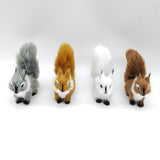 Plush Squirrel Ornament Tabletop Decoration Christmas Simulation Animal Doll white