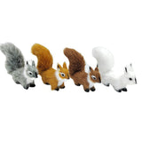 Plush Squirrel Ornament Tabletop Decoration Christmas Simulation Animal Doll white