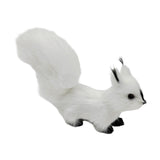 Plush Squirrel Ornament Tabletop Decoration Christmas Simulation Animal Doll white