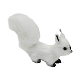 Plush Squirrel Ornament Tabletop Decoration Christmas Simulation Animal Doll white