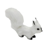 Plush Squirrel Ornament Tabletop Decoration Christmas Simulation Animal Doll white