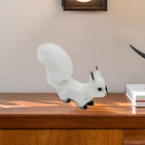 Plush Squirrel Ornament Tabletop Decoration Christmas Simulation Animal Doll white