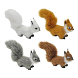 Plush Squirrel Ornament Tabletop Decoration Christmas Simulation Animal Doll white