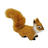 Plush Squirrel Ornament Tabletop Decoration Christmas Simulation Animal Doll brown