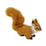 Plush Squirrel Ornament Tabletop Decoration Christmas Simulation Animal Doll brown