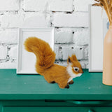 Plush Squirrel Ornament Tabletop Decoration Christmas Simulation Animal Doll brown