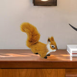 Plush Squirrel Ornament Tabletop Decoration Christmas Simulation Animal Doll brown