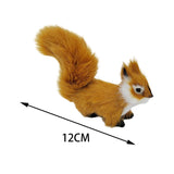 Plush Squirrel Ornament Tabletop Decoration Christmas Simulation Animal Doll brown