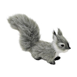 Plush Squirrel Ornament Tabletop Decoration Christmas Simulation Animal Doll grey