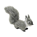 Plush Squirrel Ornament Tabletop Decoration Christmas Simulation Animal Doll grey