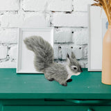 Plush Squirrel Ornament Tabletop Decoration Christmas Simulation Animal Doll grey