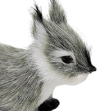 Plush Squirrel Ornament Tabletop Decoration Christmas Simulation Animal Doll grey
